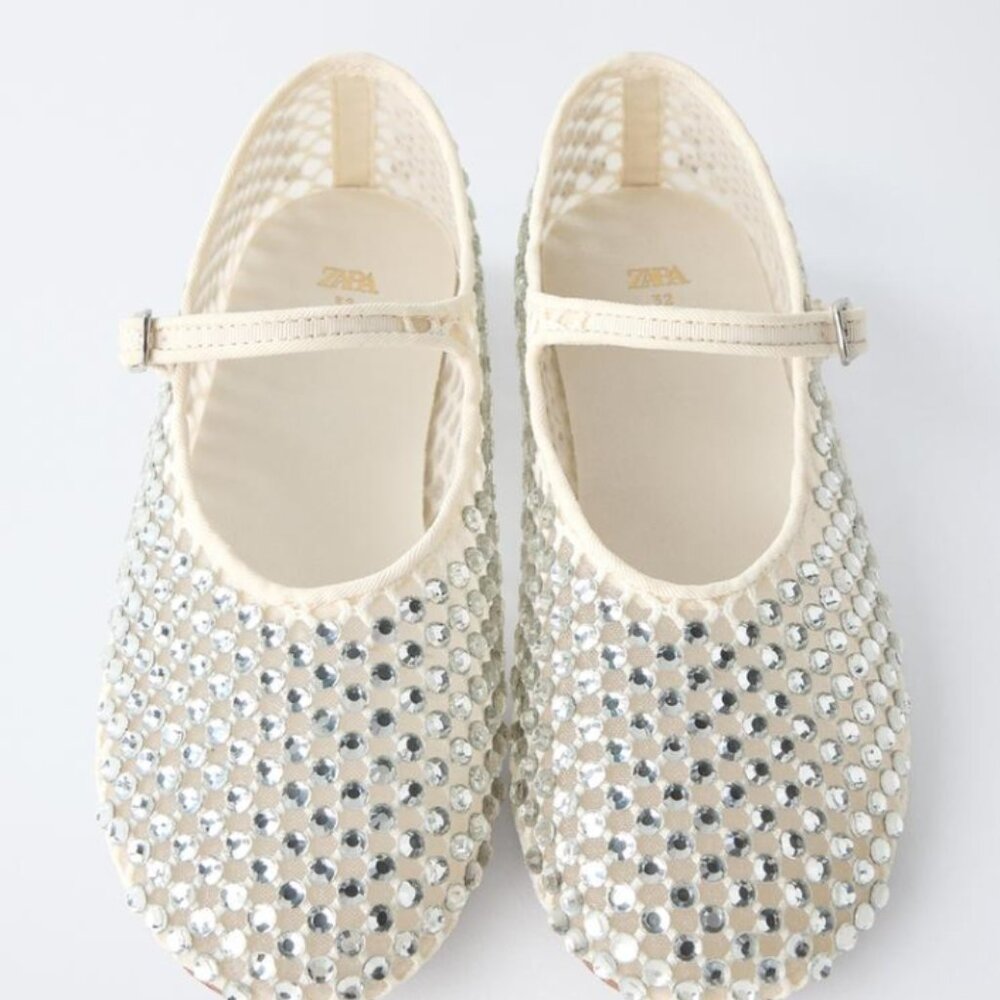 NWT ZARA FANTASY BALLET FLATS -  USA 4